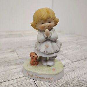 Vintage 1986 "First Communion" Girl Figurine Sunny Morgan George Good Ceramic
